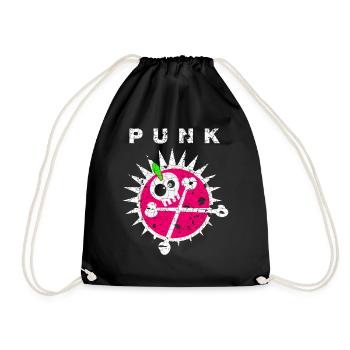 Punk Punks Punker Punkrock Punkrocker Anarchie - Turnbeutel - Schwarz - Vorne