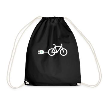 Ebike battery electric bike pedelec electric bike - Drawstring Bag - black - Front