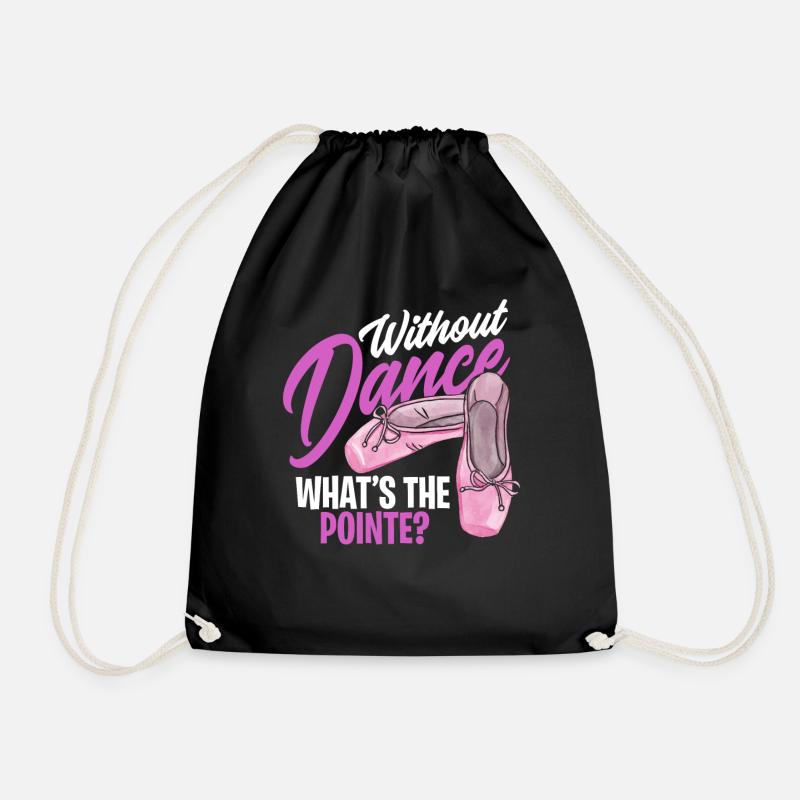 Ballet lace dance en pointe pun - Drawstring Bag - black
