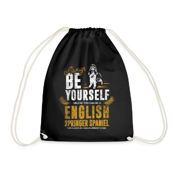 Cadeau anglais Springer Spaniel - Sac de sport léger - noir - Devant