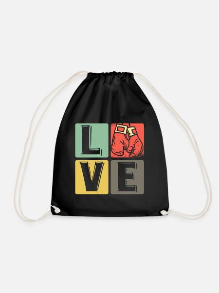Boxen - Love - Turnbeutel - Schwarz