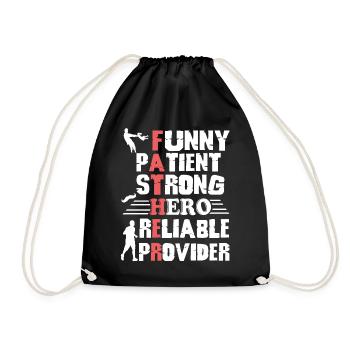 Father's Day Happy Father's Day - Drawstring Bag - black - Front