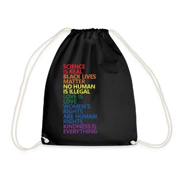 La science est un vrai Black Lives Matter LGBT Pride BLM - Sac de sport léger - noir - Devant