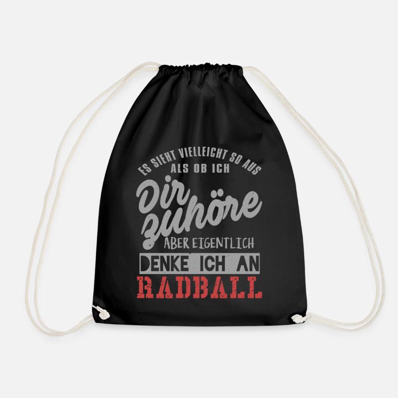 Ich denke nur an radball - Turnbeutel - Schwarz