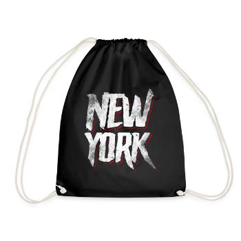 New York - Turnbeutel - Schwarz - Vorne