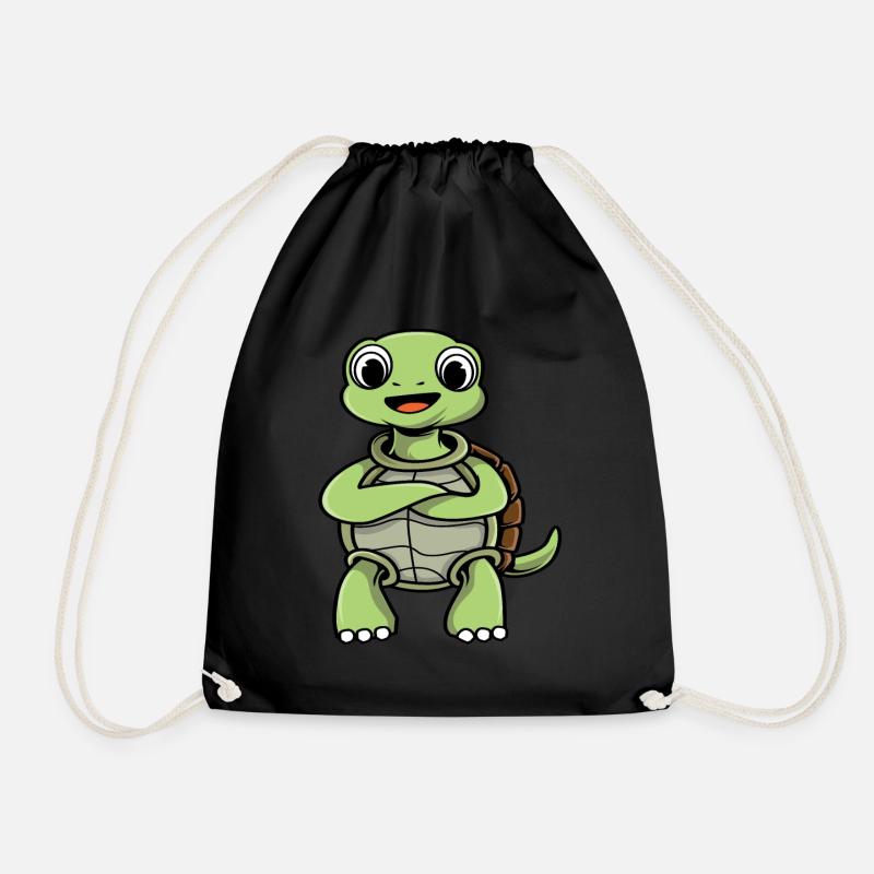 Schildkröte - Turnbeutel - Schwarz