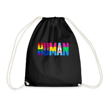 LGBT Rainbow Gay Pride Gay Lesbian Gay - Drawstring Bag - black - Front
