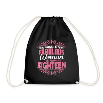 18e anniversaire femmes Fabulous - Sac de sport léger - noir - Devant