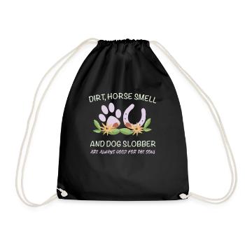 Équitation poney chiens cadeau fer à cheval arabe - Sac de sport léger - noir - Devant