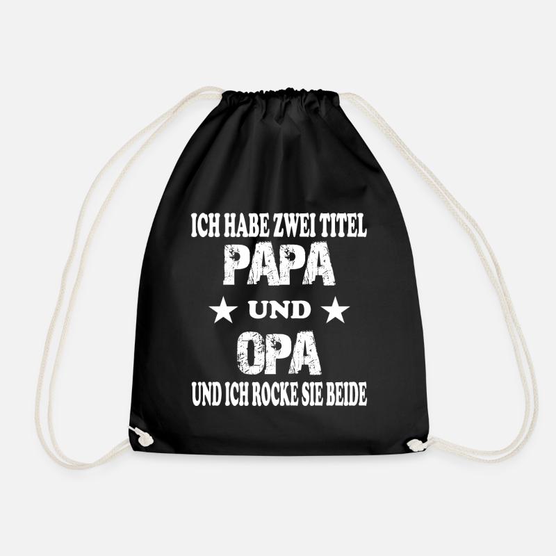 papa und opa - Turnbeutel - Schwarz