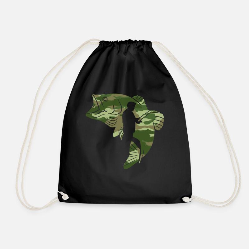 Camouflage pêcheur - Sac de sport léger - noir