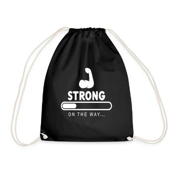 Weight training accessories - Drawstring Bag - black - Front