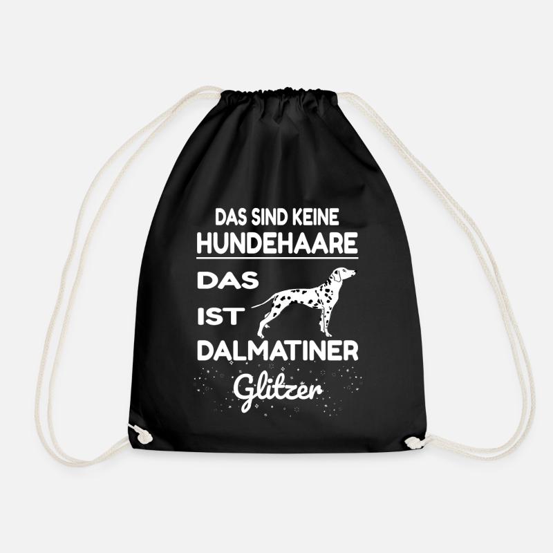 Dalmatiner Sprüche Hund Hunde Glitzer Dalmatian - Turnbeutel - Schwarz