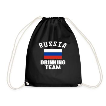 Russia Team Russland UdSSR Russisch Russe Russen - Turnbeutel - Schwarz - Vorne