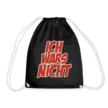 Ich wars nicht - Turnbeutel - Schwarz - Vorne