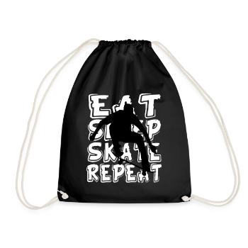 Skateboard kids - Drawstring Bag - black - Front