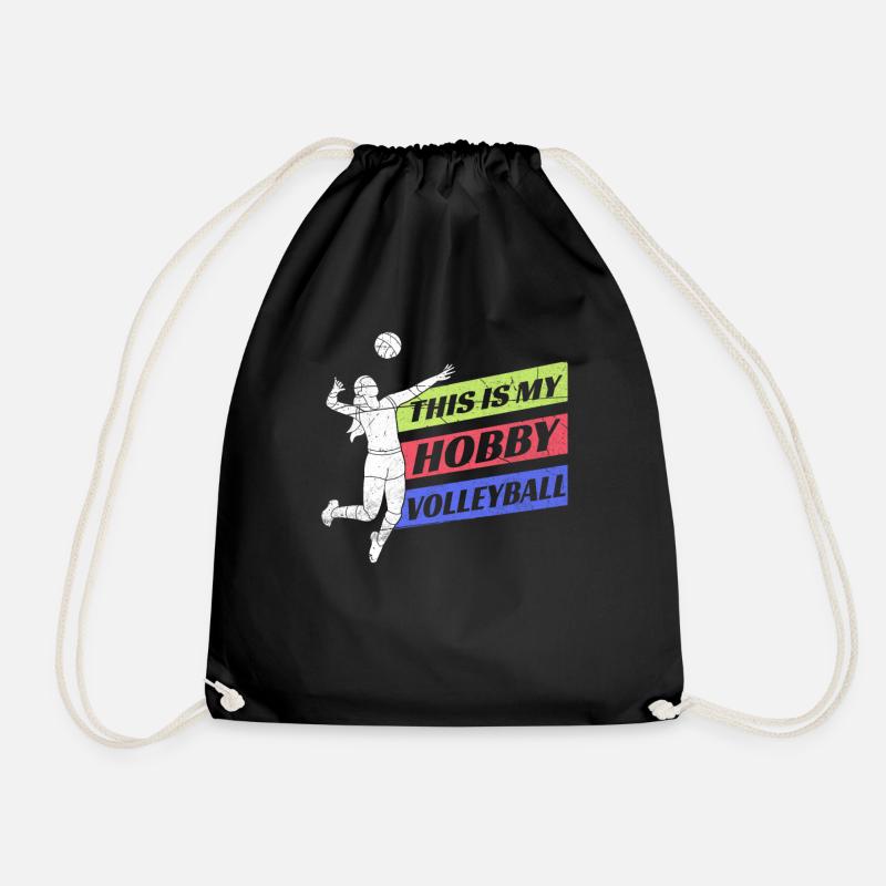 Volleyball volleyball - Drawstring Bag - black