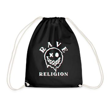 Raver religion - Drawstring Bag - black - Front