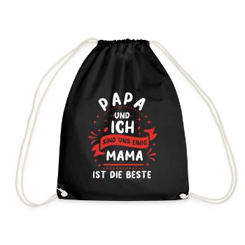 Beste Mama - Turnbeutel - Schwarz - Vorne
