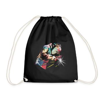 Welder welding profession - Drawstring Bag - black - Front