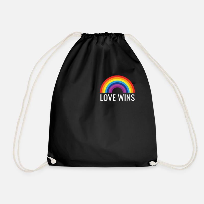 Love Wins - Turnbeutel - Schwarz
