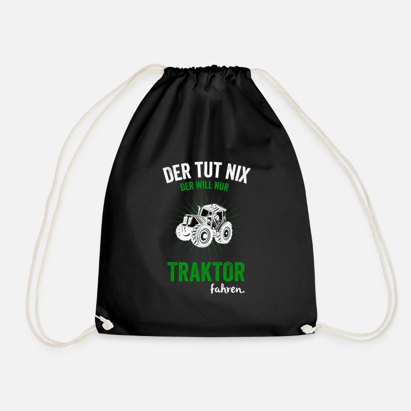 Traktor Shirt Traktor Landwirt Bauer Geschenk - Turnbeutel - Schwarz