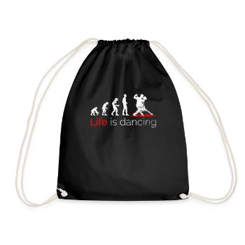 Funny saying dance dance floor dance - Drawstring Bag - black - Front