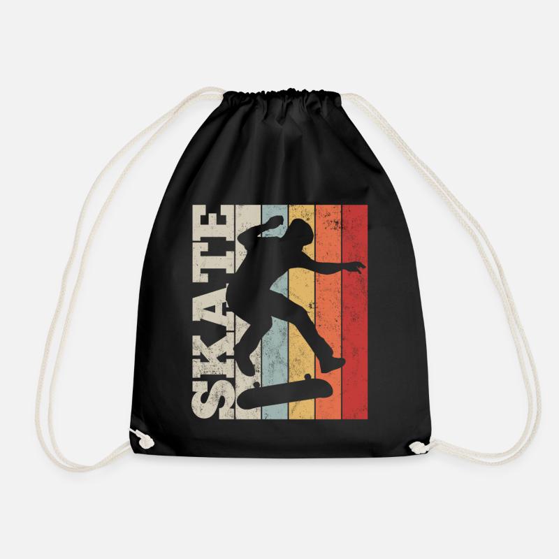 Skateboard - Turnbeutel - Schwarz