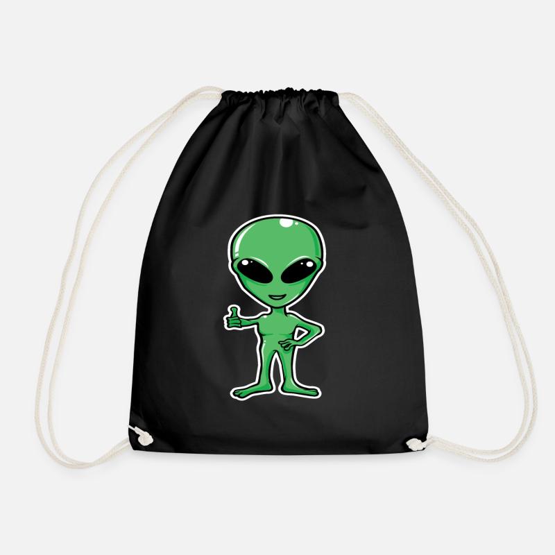 UFO - Drawstring Bag - black