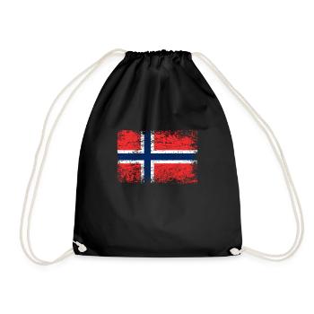 Norvège Drapeau norvégien drapeau - Sac de sport léger - noir - Devant