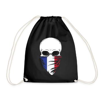 Dia De Los Muertos - France Skull - Turnbeutel - Schwarz - Vorne