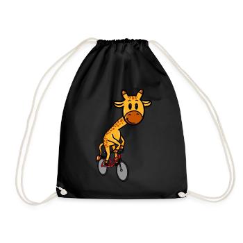 Girafe à vélo - Sac de sport léger - noir - Devant