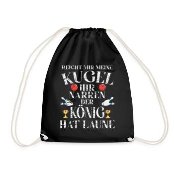 Reicht mir meine Kugel Bowling Kegeln Bowling - Turnbeutel - Schwarz - Vorne
