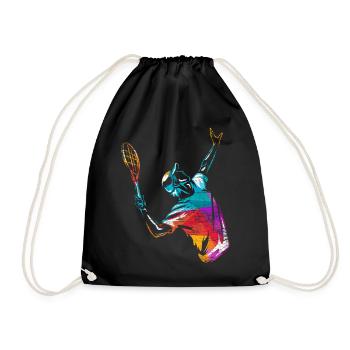 Tennis sport - Drawstring Bag - black - Front