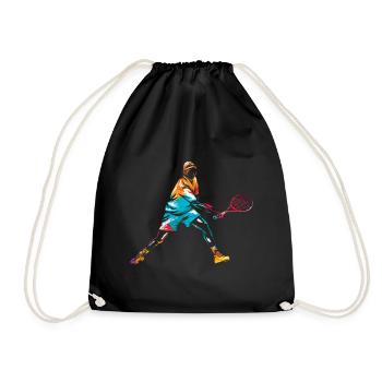 Tennis sport - Drawstring Bag - black - Front