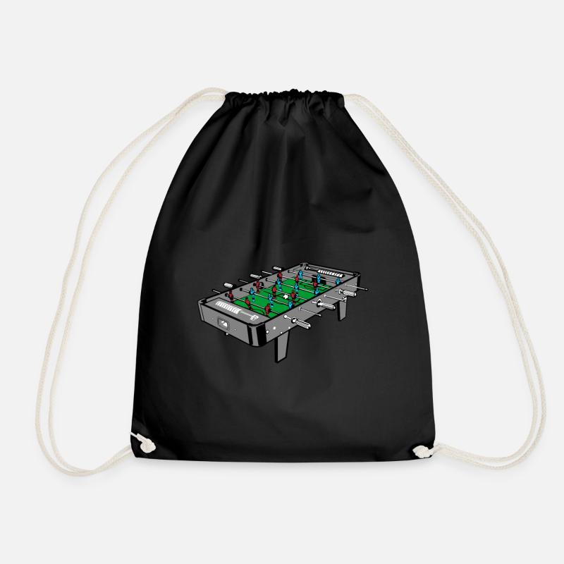 Kickertisch Tischkicker Illustration - Turnbeutel - Schwarz