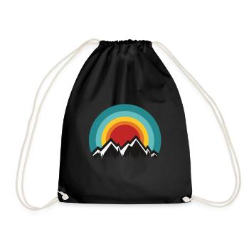 mountains - Drawstring Bag - black - Front