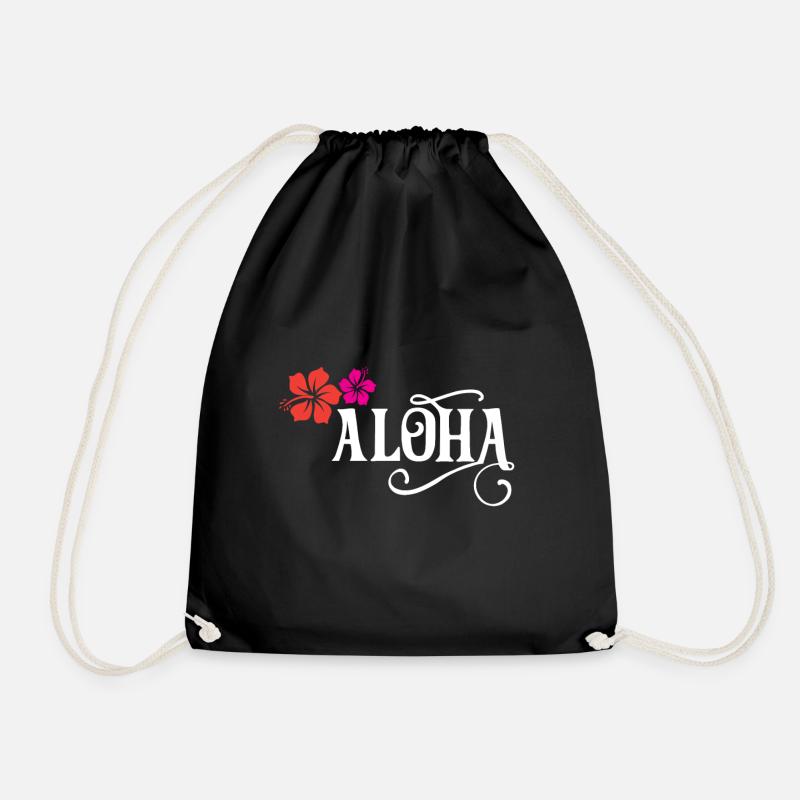 Aloha - Turnbeutel - Schwarz