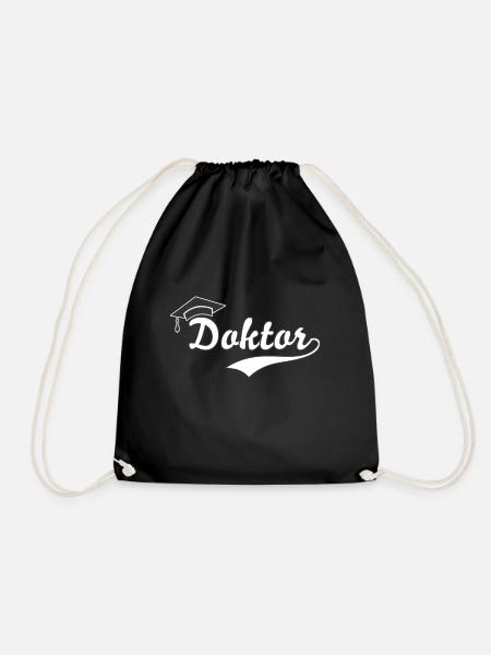 Doktorhut Promotion Doktortitel Geschenk Uni - Turnbeutel - Schwarz