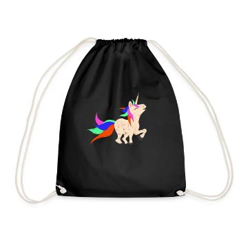 Einhorn grunge - Turnbeutel - Schwarz - Vorne