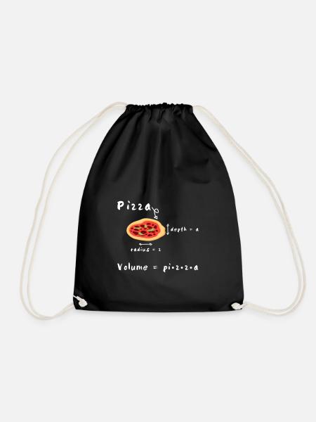 Pizza Formel Mathematik Mathe Fun Shirt Geschenk - Turnbeutel - Schwarz