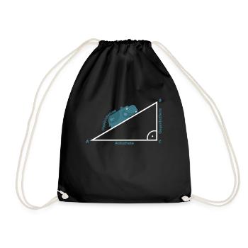 Pythagoras Hypotenuse Mathe Shirt Geschenk - Turnbeutel - Schwarz - Vorne