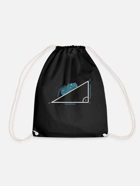 Pythagoras Hypotenuse Mathe Shirt Geschenk - Turnbeutel - Schwarz