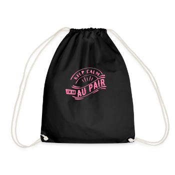 AU Pair - Drawstring Bag - black - Front