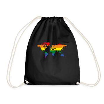 Pride World - Turnbeutel - Schwarz - Vorne