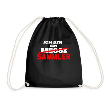 Sammler Sprüche - Turnbeutel - Schwarz - Vorne
