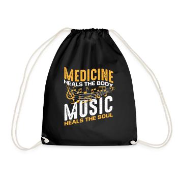 Musique Notes Professeur de musique Cadeau - Sac de sport léger - noir - Devant
