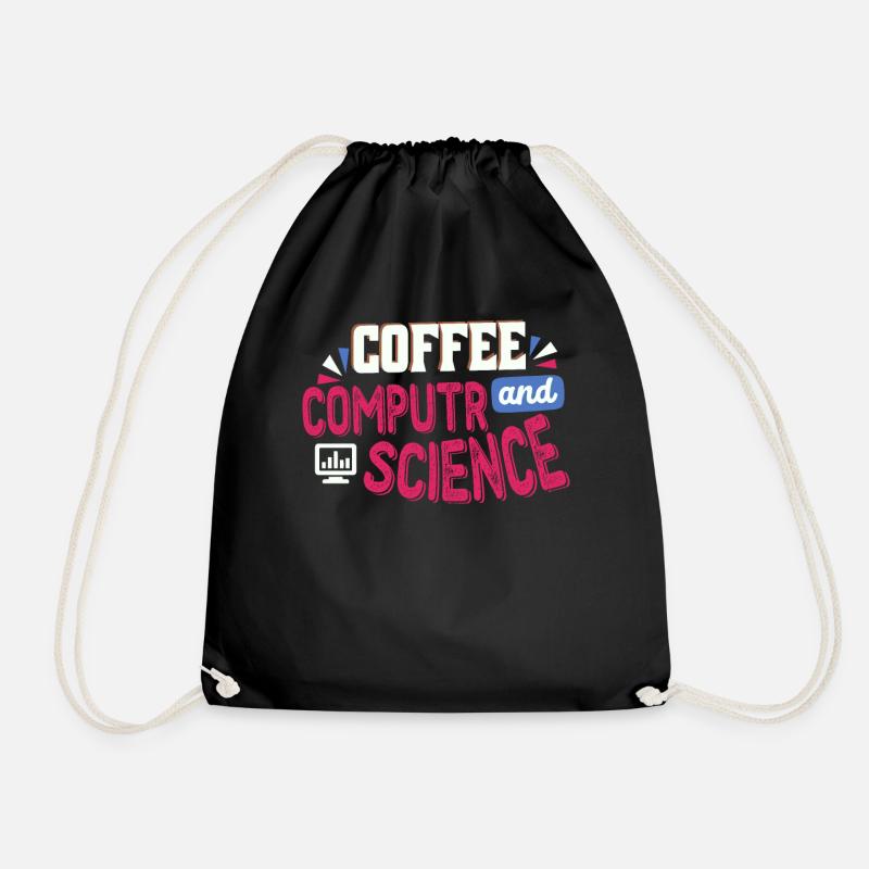 Coffee And Computer Science engineer Gifts Shirt - Turnbeutel - Schwarz