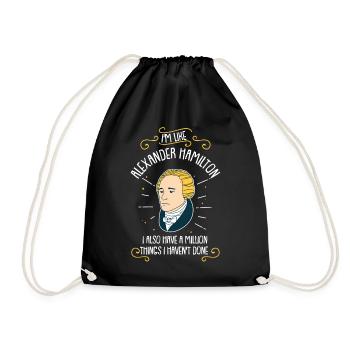 T-shirt drôle je suis comme Alexander Hamilton - Sac de sport léger - noir - Devant