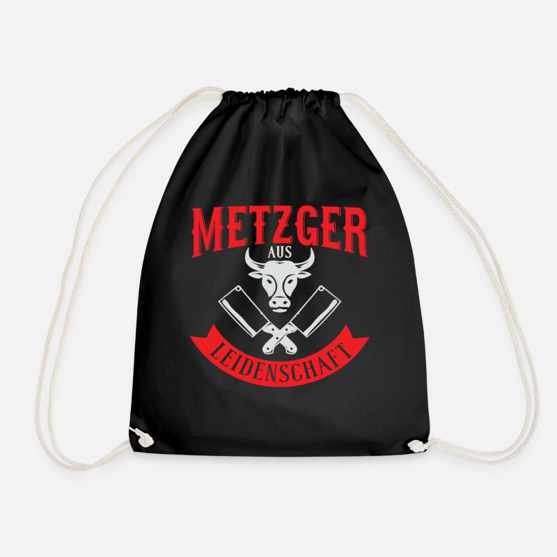 Metzger Aus Leidenschaft - Turnbeutel - Schwarz